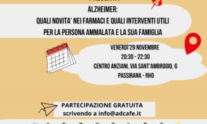 Alzheimer 29 novembre centro anziani Passirana